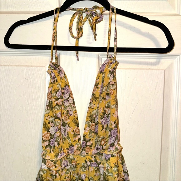 SHEIN Yellow Halter Floral Dress - Picture 7 of 8